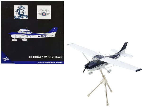 Cessna 172 Skyhawk Aircraft "N4480R" Blue and White "Gemini General Aviation" Series 1/72 Diecast Model by GeminiJets