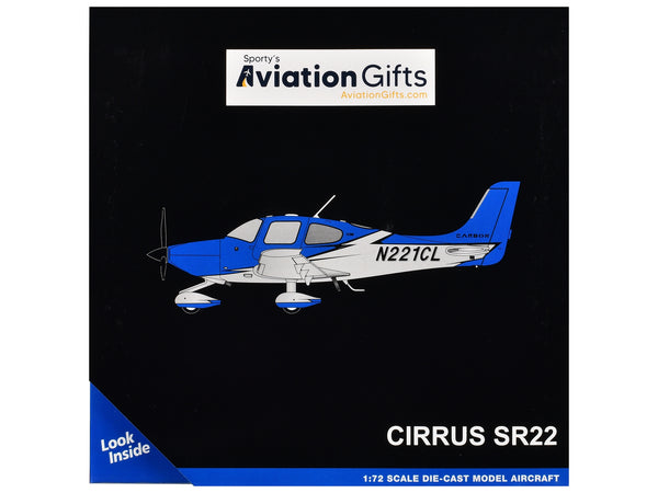 Cirrus SR22 Composite Aircraft (N221CL) Blue "Gemini General Aviation" Series 1/72 Diecast Model Airplane by GeminiJets