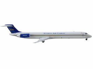 McDonnell Douglas MD-83 Commercial Aircraft "Everts Air Cargo" (N965CE) White with Blue Tail 1/400 Diecast Model Airplane by GeminiJets