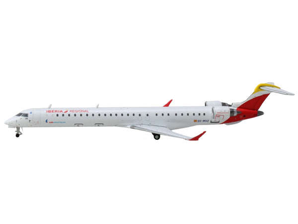 Bombardier CRJ1000 Commercial Aircraft "Iberia Regional" (EC-MVZ) White with Red Tail 1/400 Diecast Model Airplane by GeminiJets