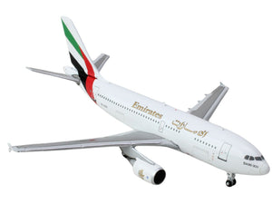 Airbus A310-300 Commercial Aircraft "Emirates Airlines" (A6-EKB) White with Striped Tail 1/400 Diecast Model Airplane by GeminiJets