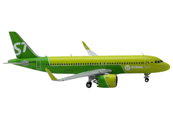 Airbus A320neo Commercial Aircraft "S7 Airlines" (RA-73428) Green Two-Tone 1/400 Diecast Model Airplane by GeminiJets