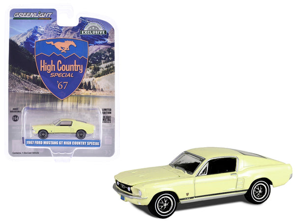 1967 Ford Mustang GT Fastback "High Country Special" Aspen Gold "Hobby Exclusive" Series 1/64 Diecast Model Car by Greenlight