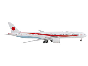 Boeing 777-300ER Commercial Aircraft "Japan Air Self-Defense Force" White with Red Stripes "Gemini Macs" Series 1/400 Diecast Model Airplane by GeminiJets