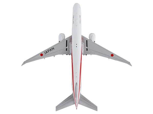 Boeing 777-300ER Commercial Aircraft "Japan Air Self-Defense Force" White with Red Stripes "Gemini Macs" Series 1/400 Diecast Model Airplane by GeminiJets