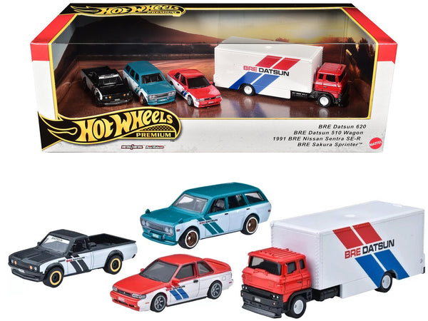 "BRE" Set of 4 pieces Series Hot Wheels "Premium" 2024 Series U Diecast Model Cars by Hot Wheels