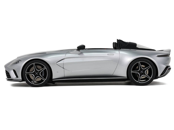 2020 Aston Martin V12 Speedster Silver Metallic 1/18 Model Car by GT Spirit