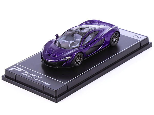 McLaren P1 Lantana Purple Metallic with Black Top "Hypercar League Collection" 1/64 Diecast Model Car by PosterCars