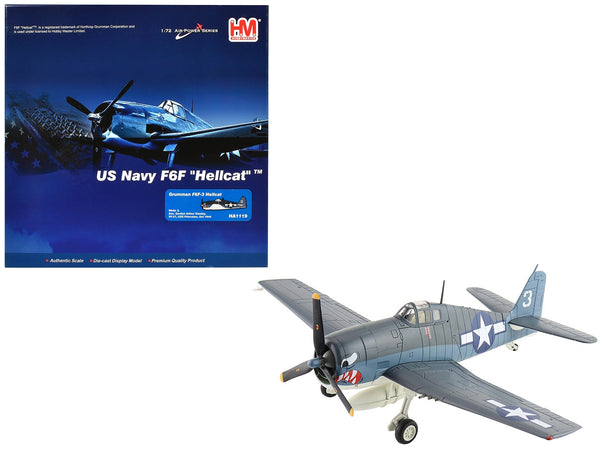 Grumman F6F-3 Hellcat Fighter Aircraft "Ens. Gordon Arthur Stanley VF-27 USS Princeton" (1944) United States Navy "Air Power Series" 1/72 Diecast Model by Hobby Master