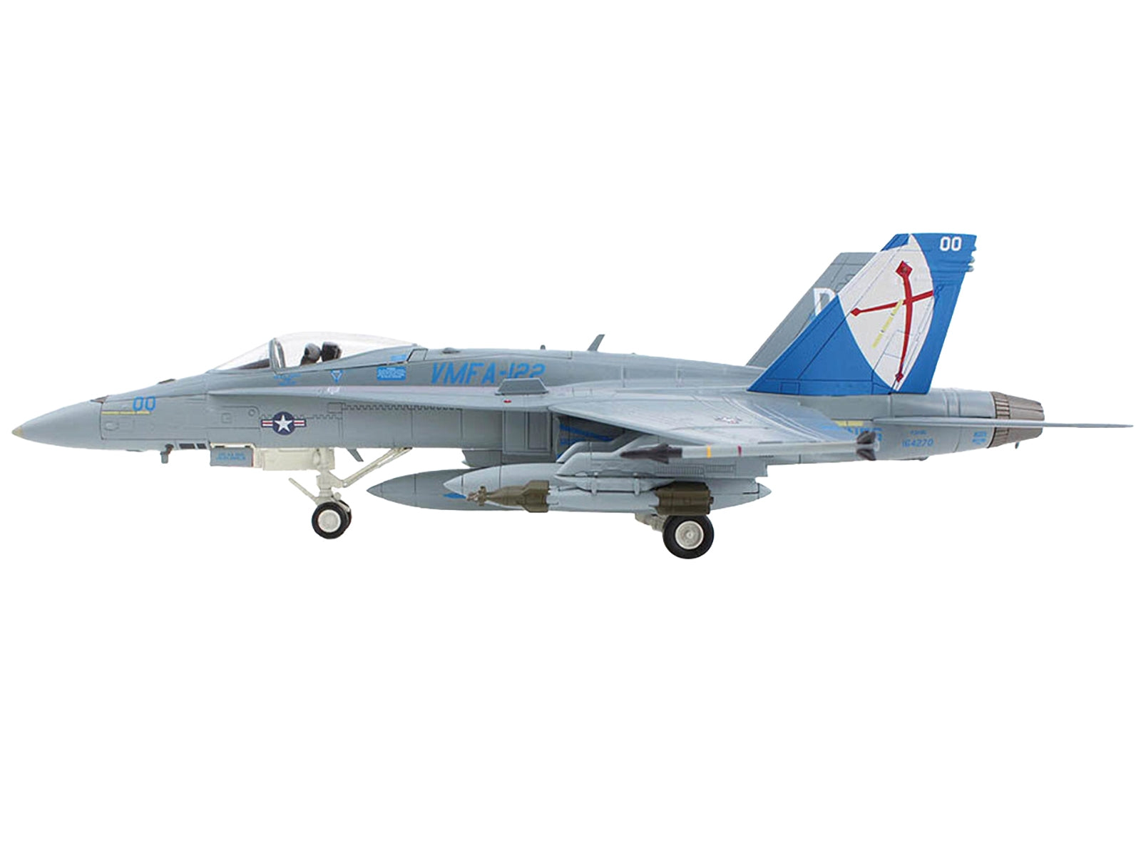 McDonnell Douglas F/A-18C Hornet Aircraft "VMFA-122 Crusaders Iwakuni AB" (2016) United States Marines "Air Power Series" 1/72 Diecast Model by Hobby Master