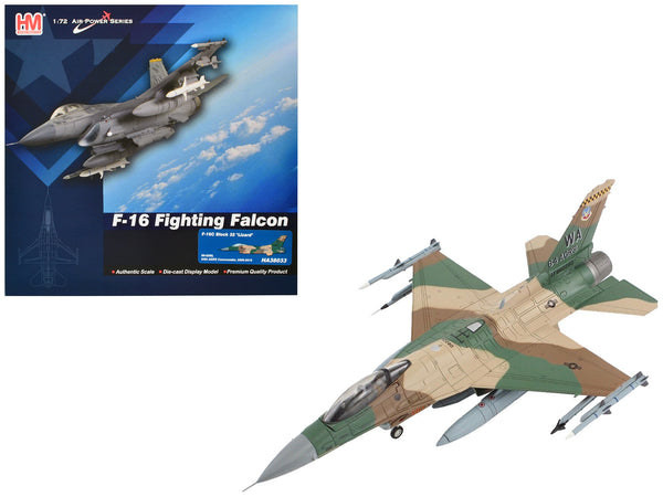 Lockheed F-16C Fighting Falcon Fighter Aircraft "Lizard 64th Aggressor Squadron Commander" (2009-2010) United States Air Force "Air Power Series" 1/72 Diecast Model by Hobby Master