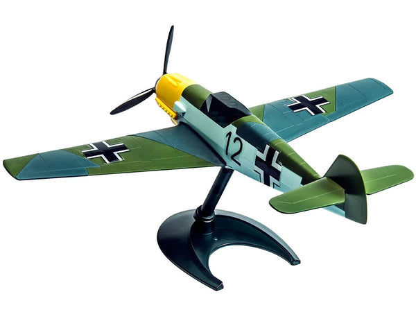 Skill 1 Model Kit Messerschmitt BF109 Snap Together Painted Plastic Model Airplane Kit by Airfix Quickbuild