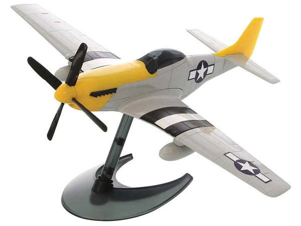 Skill 1 Model Kit P-51D- Mustang Snap Together Painted Plastic Model Airplane Kit by Airfix Quickbuild