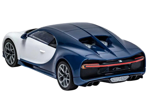 Skill 1 Model Kit Bugatti Chiron White / Blue Snap Together by Airfix Quickbuild