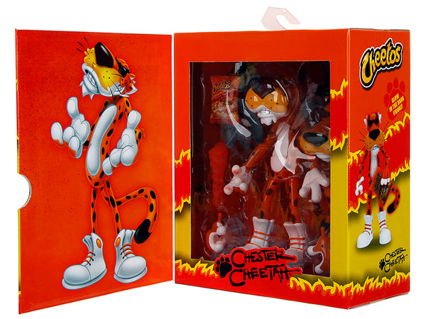 Chester Cheetah 5.5" Glow-in-the-Dark Figure with Accessories and Alternate Head and Hands "Flamin' Hot Cheetos Crunchy" Model by Jada