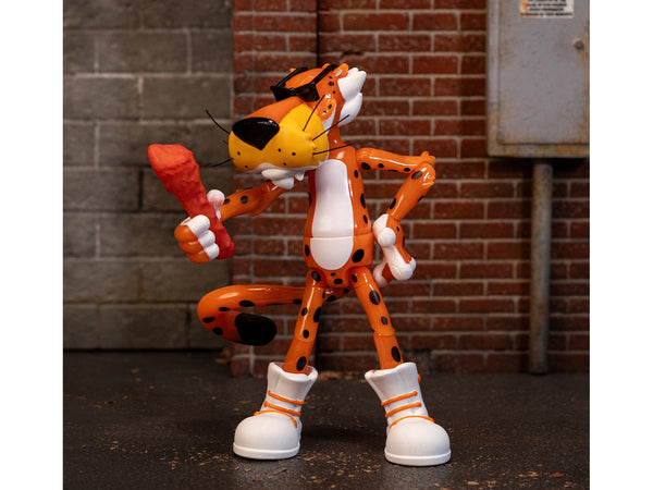 Chester Cheetah 5.5" Glow-in-the-Dark Figure with Accessories and Alternate Head and Hands "Flamin' Hot Cheetos Crunchy" Model by Jada