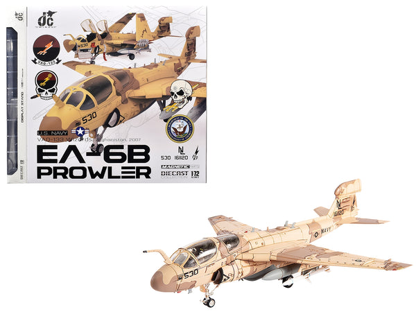 Grumman EA-6B Prowler Attack Aircraft "VAQ-133 Wizards Afghanistan" (2007) United States Navy 1/72 Diecast Model by JC Wings