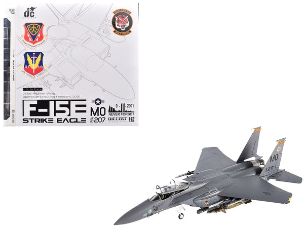 McDonnell Douglas F-15E Strike Eagle Fighter Aircraft "391st FS Bold Tigers 366th Fighter Wing Operation Enduring Freedom" (2001) United States Air Force 1/72 Diecast Model by JC Wings