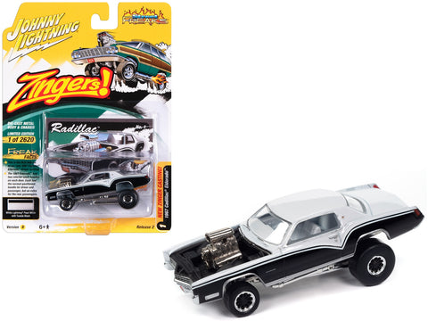 1967 Cadillac Eldorado "Radillac" White Lightning Pearl White and Tuxedo Black "Zingers!" Limited Edition to 2620 pieces Worldwide "Street Freaks" Series 1/64 Diecast Model Car by Johnny Lightning
