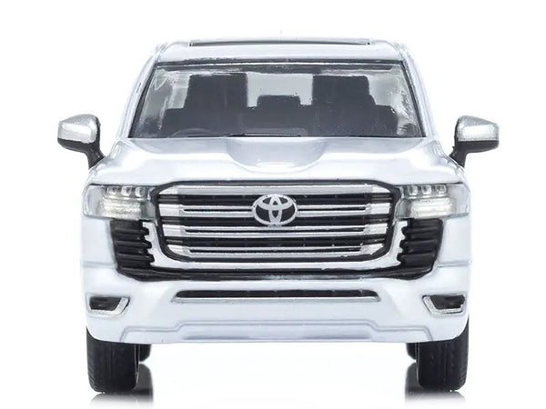 Toyota Land Cruiser ZX RHD (Right Hand Drive) White with Mini Book No.14 1/64 Diecast Model Car by Kyosho