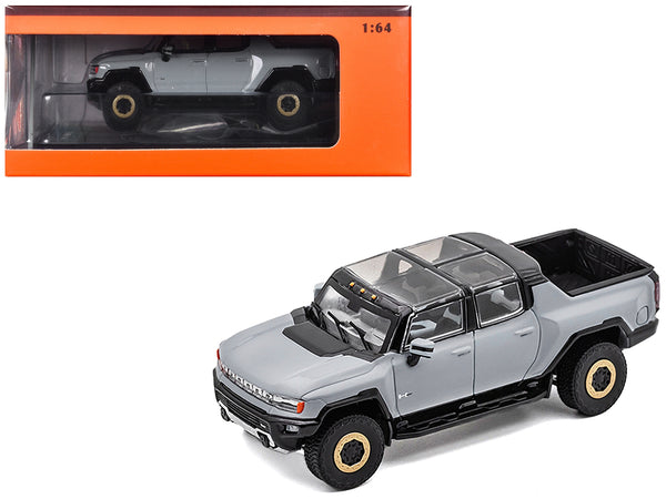 2022 GMC Hummer EV Pickup Truck Gray 1/64 Diecast Model Car by GCD