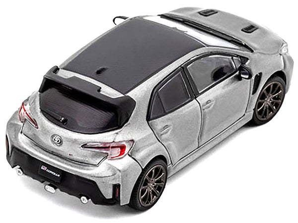 2022 Toyota GR Corolla RHD (Right Hand Drive) Gray Metallic with Black Top 1/64 Diecast Model Car by GCD