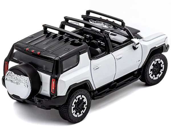 2023 GMC Hummer EV SUV White with Black Top 1/64 Diecast Model Car by GCD