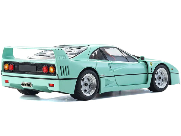 Ferrari F40 Mint Green 1/18 Diecast Model Car by Kyosho