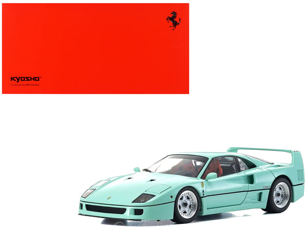 Ferrari F40 Mint Green 1/18 Diecast Model Car by Kyosho