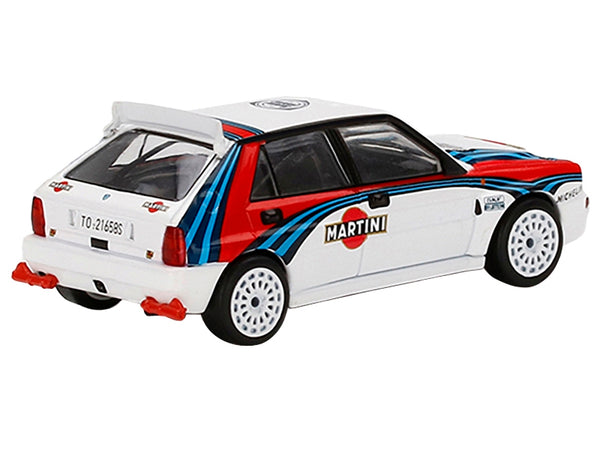 Lancia Delta HF Integrale Evoluzione White with Graphics "Martini Racing" 1/64 Diecast Model Car by True Scale Miniatures