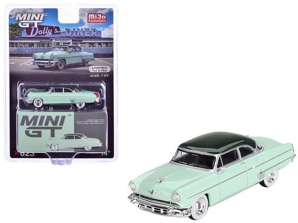 1954 Lincoln Capri Parklane Green with Bloomfield Green Top Limited Edition to 2760 pieces Worldwide 1/64 Diecast Model Car by Mini GT