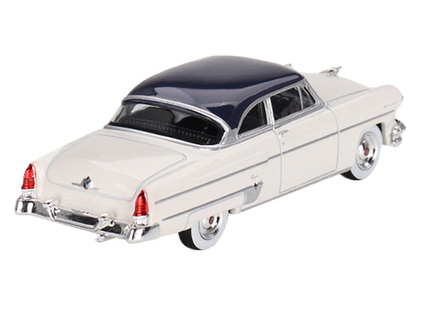 1954 Lincoln Capri Arctic White with Atlantic Blue Top Limited Edition to 3000 pieces Worldwide 1/64 Diecast Model Car by Mini GT