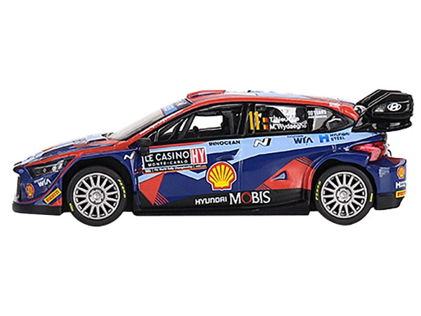 Hyundai i20 N Rally1 Hybrid #11 Thierry Neuville - Martijn Wydaeghe "Hyundai Shell Mobis WRT" 3rd Place "Monte Carlo Rally" (2023) Limited Edition to 3960 pieces Worldwide 1/64 Diecast Model Car by Mini GT