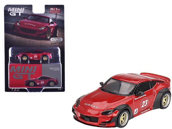 Nissan Z "Pandem" #23 Passion Red Metallic Limited Edition to 6600 pieces Worldwide 1/64 Diecast Model Car by Mini GT