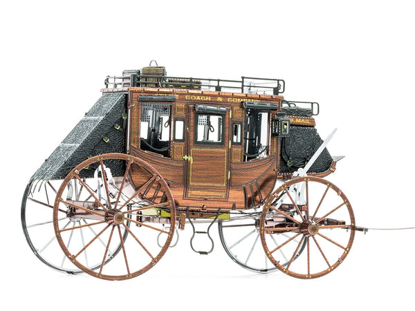 Model Kit Wild West Stagecoach (Moderate Difficulty) Steel Model by Metal Earth