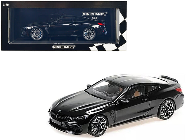 2020 BMW M8 Coupe Black Metallic with Carbon Top 1/18 Diecast Model Car by Minichamps