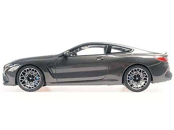 2020 BMW M8 Coupe Gray Metallic with Carbon Top 1/18 Diecast Model Car by Minichamps