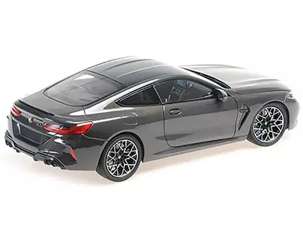2020 BMW M8 Coupe Gray Metallic with Carbon Top 1/18 Diecast Model Car by Minichamps