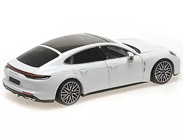 2020 Porsche Panamera Turbo S White Metallic with Black Top "CLDC Exclusive" Series 1/18 Diecast Model Car by Minichamps