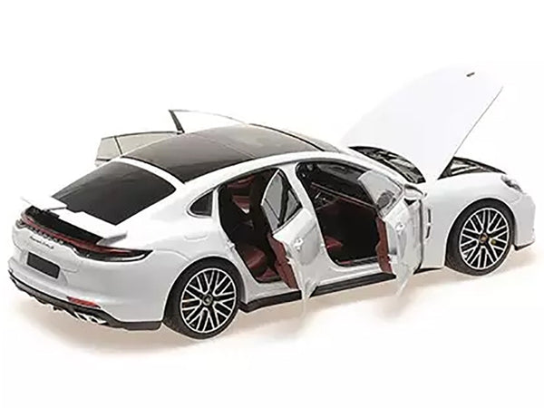 2020 Porsche Panamera Turbo S White Metallic with Black Top "CLDC Exclusive" Series 1/18 Diecast Model Car by Minichamps
