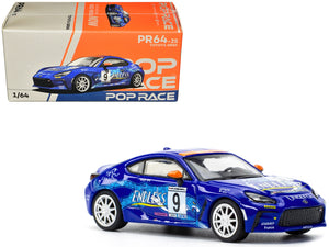 Toyota GR86 #9 "Endless" Blue with Graphics 1/64 Diecast Model Car by Pop Race