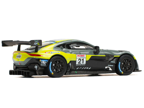 Aston Martin GT3 #21 Green Metallic "N24 2024" 1/64 Diecast Model Car by Pop Race