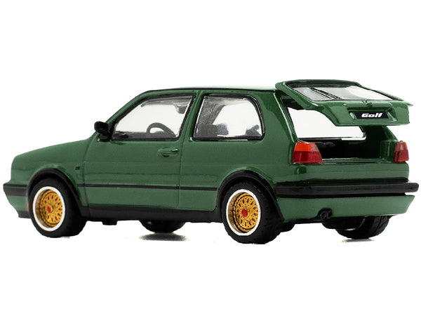 Volkswagen Golf GTI MK2 Green 1/64 Diecast Model Car by Pop Race