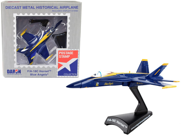 McDonnell Douglas F/A-18C Hornet Aircraft "Blue Angels" United States Navy 1/150 Diecast Model Airplane by Postage Stamp