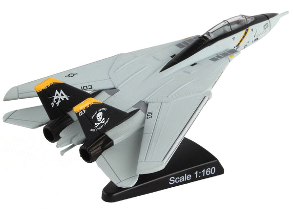 Grumman F-14 Tomcat Fighter Aircraft VFA-103 "Jolly Rogers" United States Navy 1/160 Diecast Model Airplane by Postage Stamp