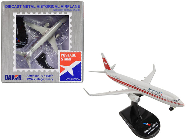 Boeing 737-800 Commercial Aircraft "American Airlines - TWA Heritage" (N915NN) 1/300 Diecast Model Airplane by Postage Stamp