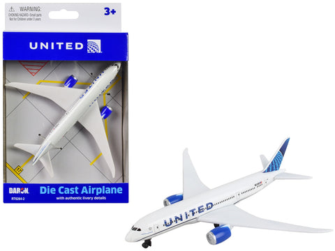 Commercial Aircraft "United Airlines" (N12010) White with Blue Tail Diecast Model Airplane by Daron