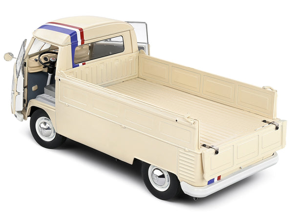 1950 Volkswagen T1 Pickup Truck Racer #53 Cream with Stripes 1/18 Diecast Model Car by Solido