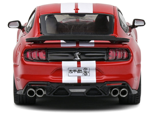 2020 Ford Mustang Shelby GT500 Racing Red with White Stripes 1/43 Diecast Model Car by Solido