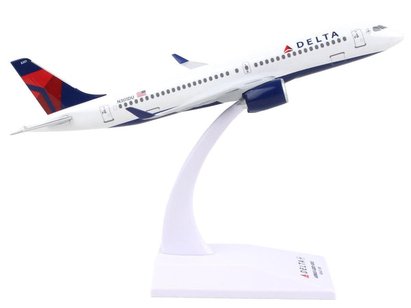 Airbus A220-300 Commercial Aircraft "Delta Air Lines" (N301DU) White with Red and Blue Tail (Snap-Fit) 1/200 Plastic Model by Skymarks